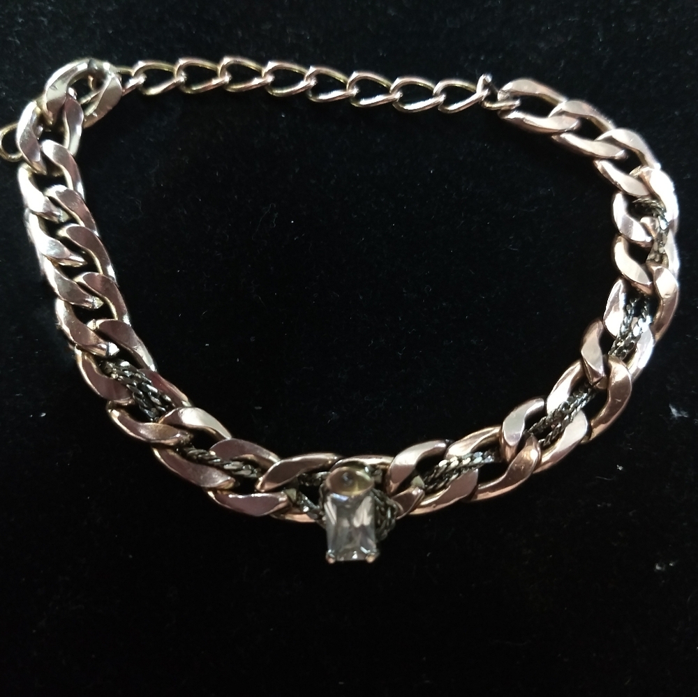 Unisex adjustable figuaro white topaz bracelet
